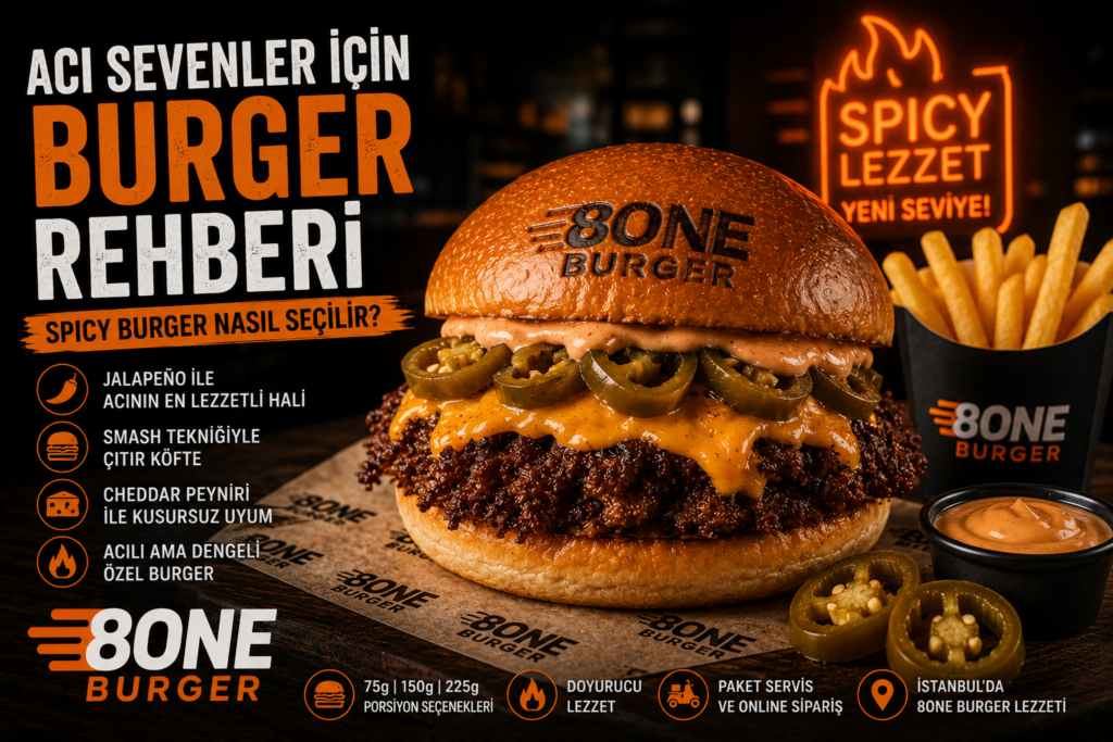 İstanbul’da acılı smash burger ve 8one Burger Spicy lezzet rehberi